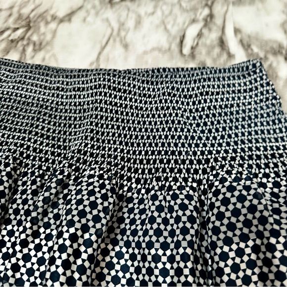 Max Studio Line Womens Sz L Navy Red Drop Waist Skirt Geometric Nautical Design - Picture 6 of 10